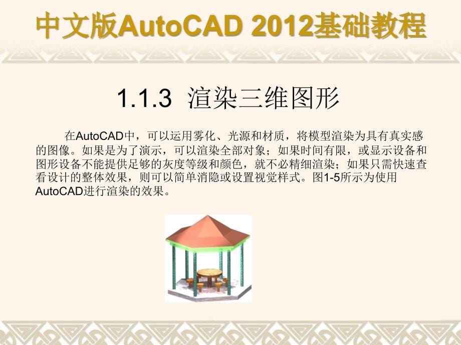 中文版AutoCAD 2012基础教程 教学课件 ppt 作者 978-7-302-29608-9 第01章a_第5页