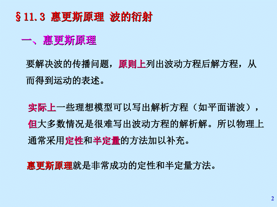 大学物理 少学时  第3版 教学课件 ppt 作者 张宇 第11章 波动02 波的能量  惠更斯原理_第2页