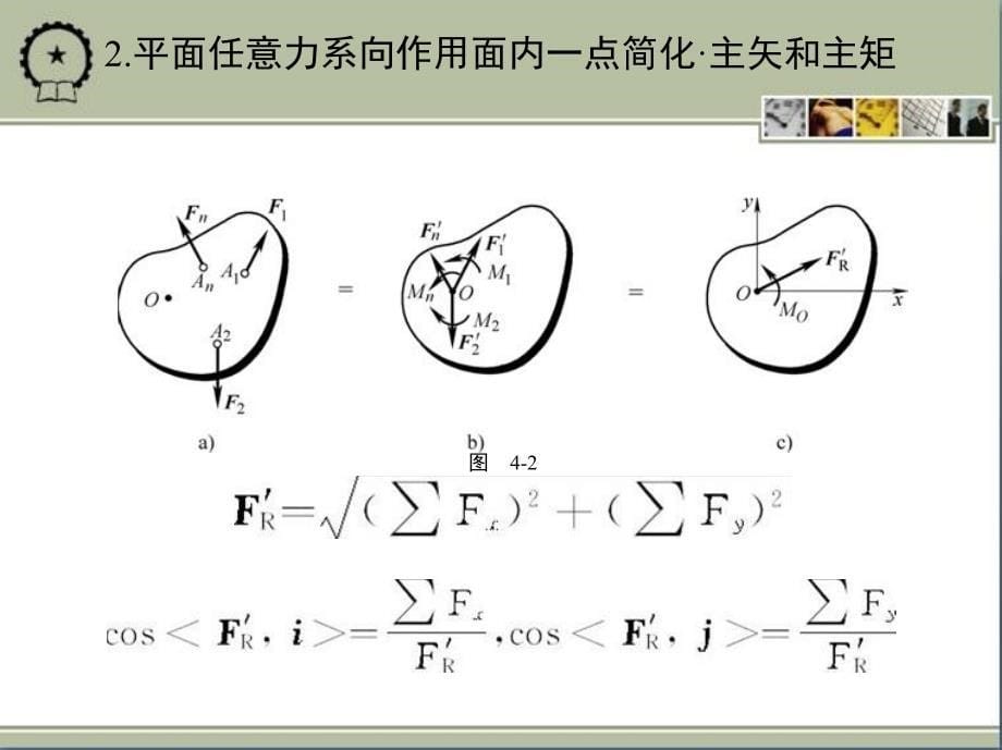 工程力学 教学课件 ppt 作者 刘宝良 第4章　平面任意力系_第5页