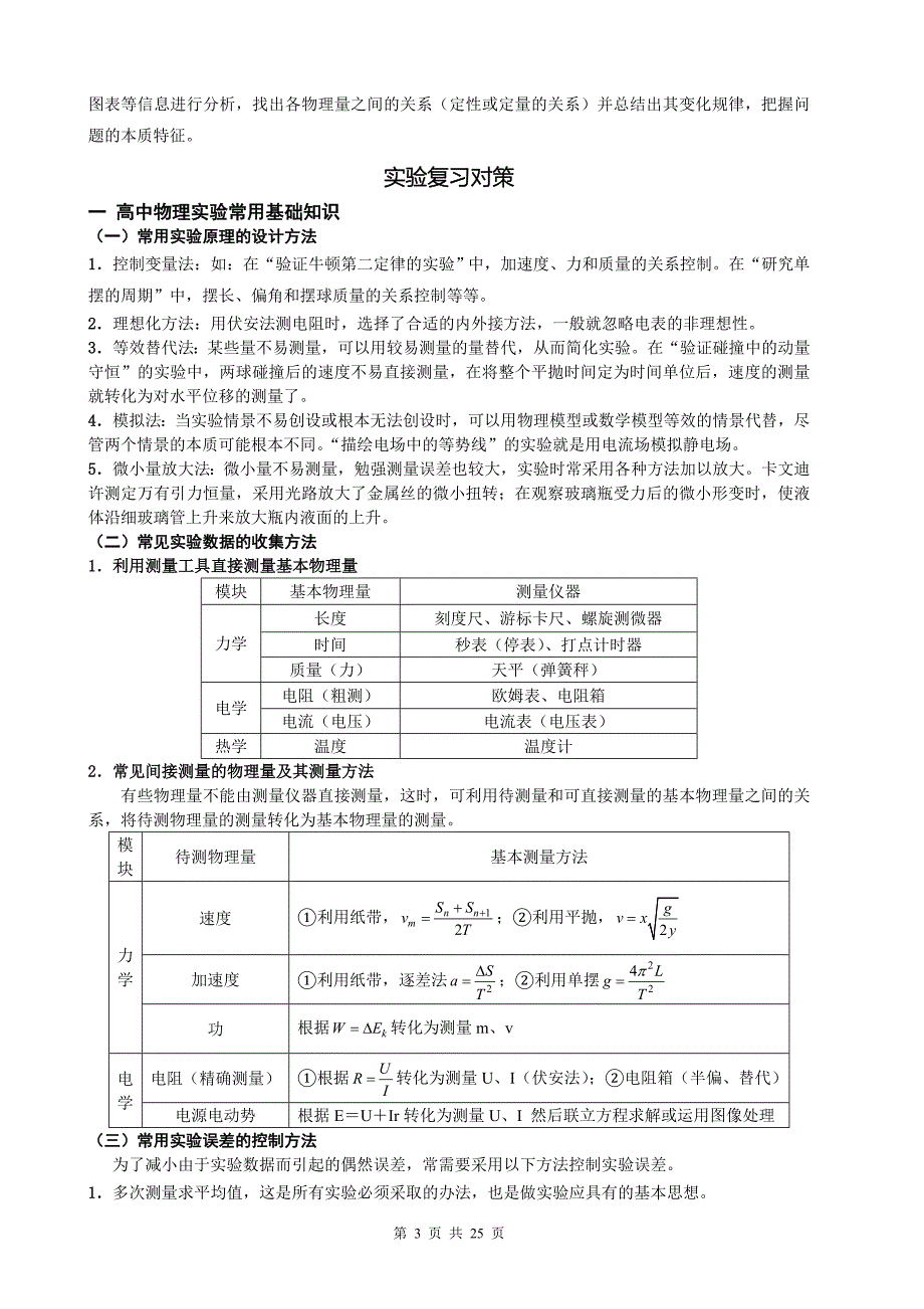 高考物理中常用的学生实验(16个)_第3页