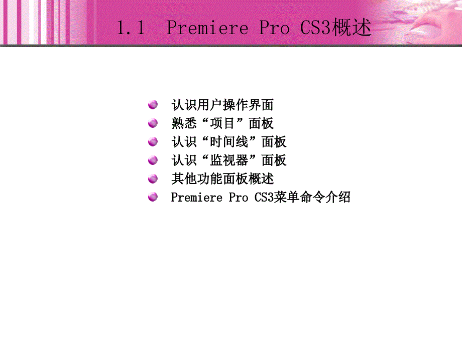 Premiere Pro CS3实例教程 1DVD  教学课件 ppt 邬厚民 01_第4页
