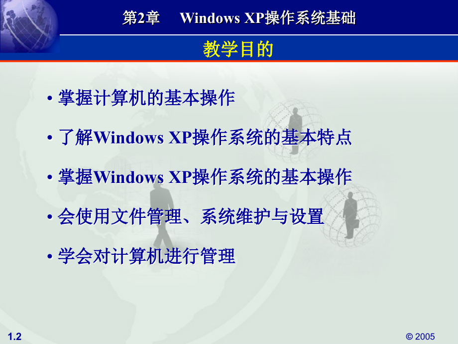 《计算机应用基础教程（XP版）》（徐伟）电子教案 第2章 Windows XP操作系统基础_第2页