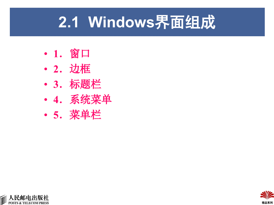 Windows程序设计教程 第2版  教学课件 ppt 作者  王秀梅 第2章-Windows编程概述_第4页