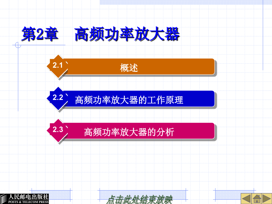 高频电子技术 教学课件 ppt 作者  刘骋 第2章  高频功率放大器_第1页