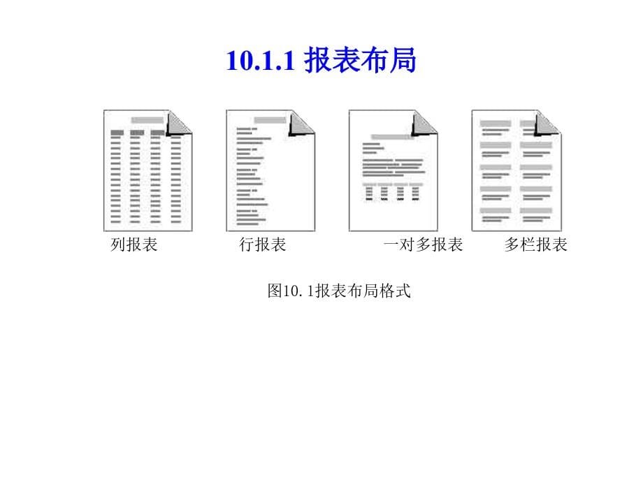 Visual FoxPro 6.0程序设计教程 教学课件 ppt 作者  杨慧珠 李德强 仝虎 编著 第十章 报表设计及应用_第5页