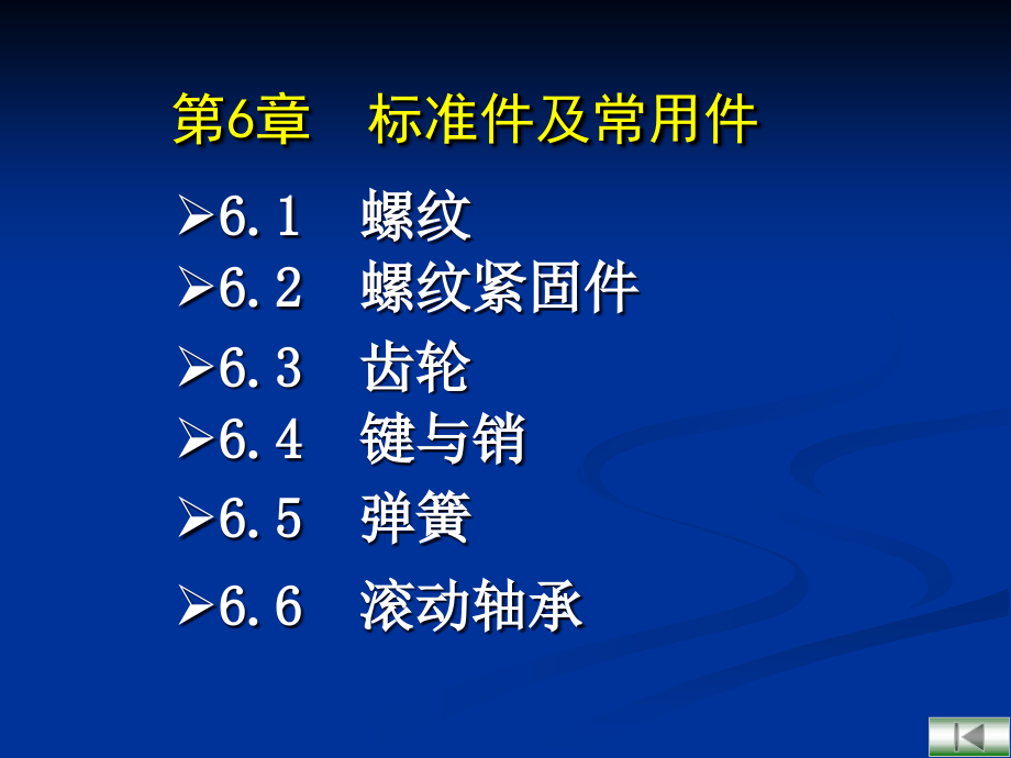 工程制图 教学课件 ppt 作者 李明 第6章 标准件和常用件_第1页