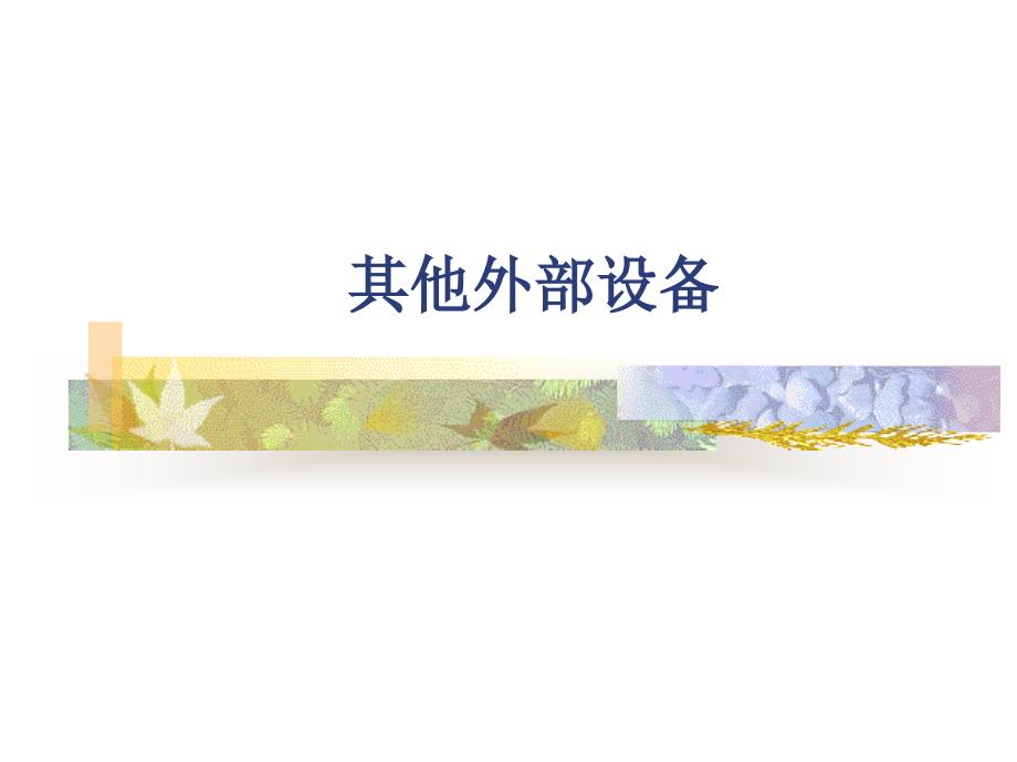 计算机组装与维护（第二版）-电子教案-钱锋 项目1 任务7其他外部设备_第1页