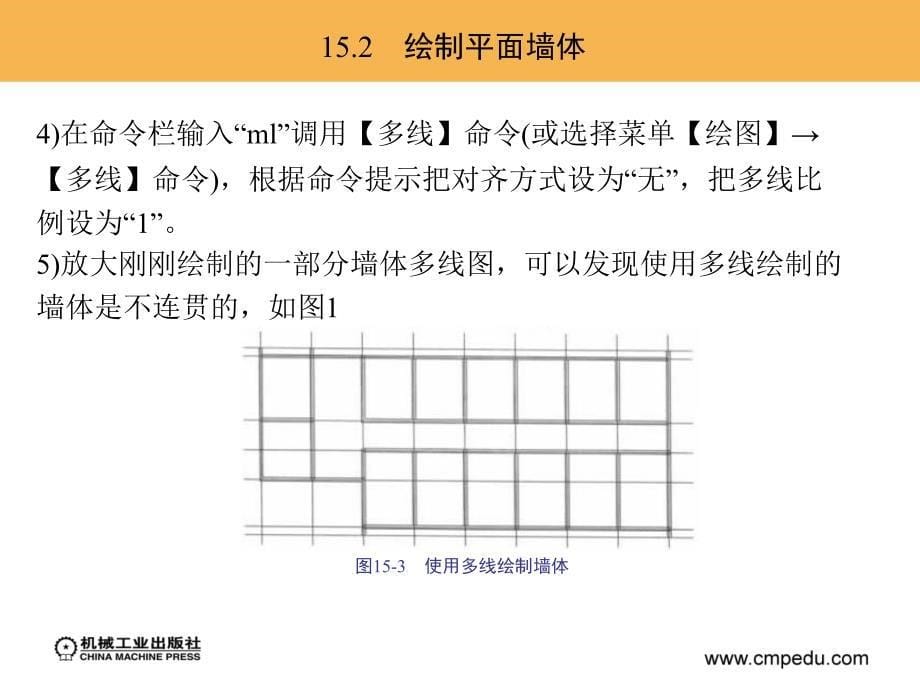 建筑AutoCAD2009中文版 教学课件 ppt 作者 陈剑锋 第15章　绘制三维建筑实体实例_第5页