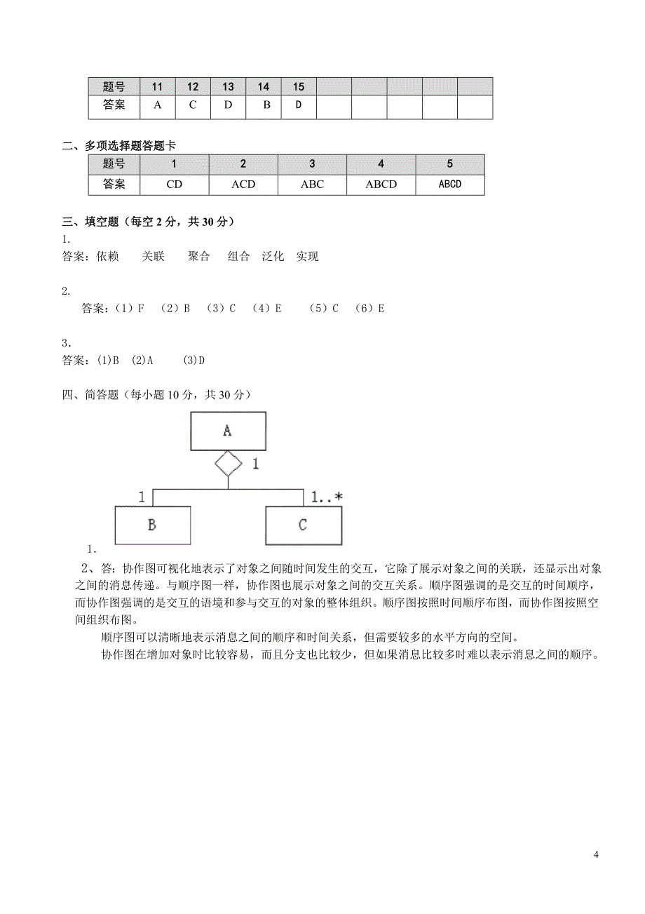 uml期末考试题集及答案要点_第4页