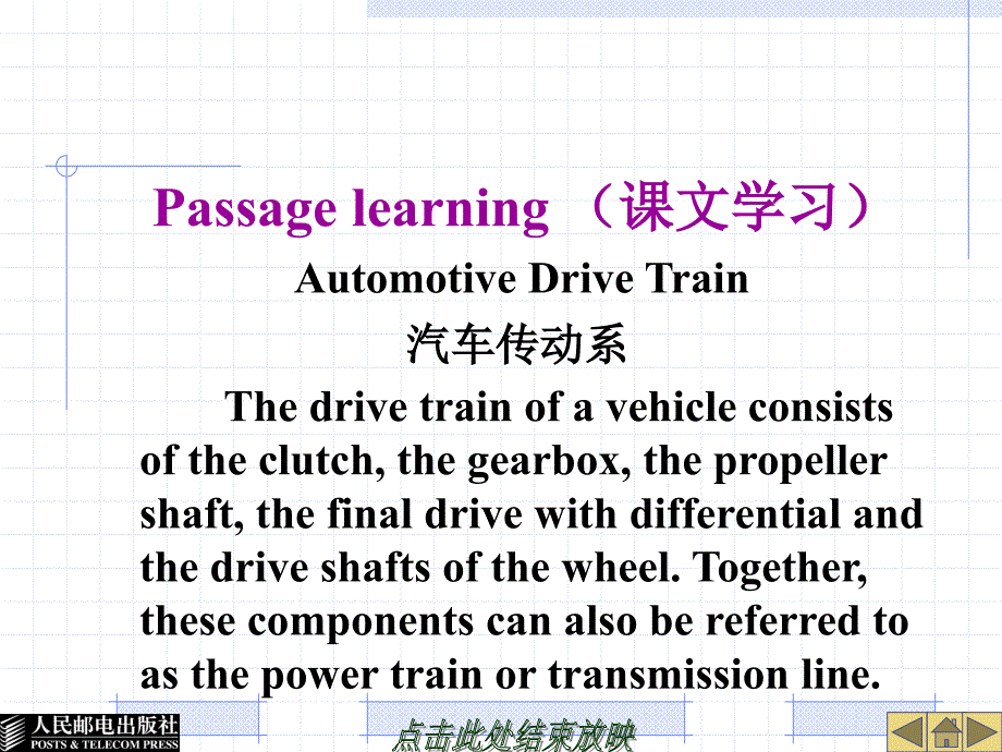 汽车专业英语 教学课件 PPT 作者 幺居标 Model Seven Automotive Drive Train_第4页