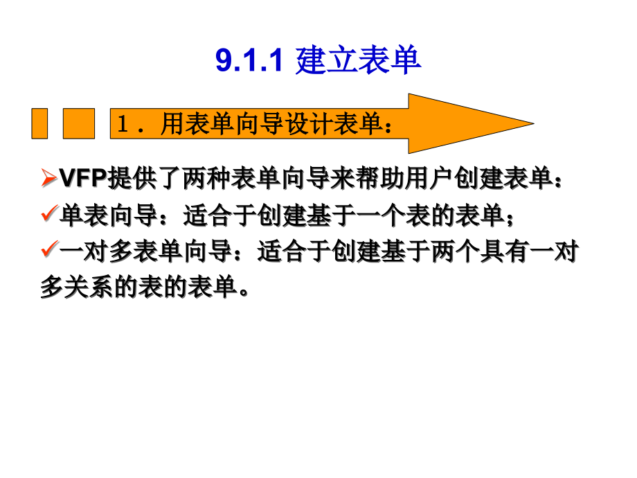 Visual FoxPro 6.0程序设计教程 教学课件 ppt 作者  杨慧珠 李德强 仝虎 编著 第九章 表单设计及应用_第4页