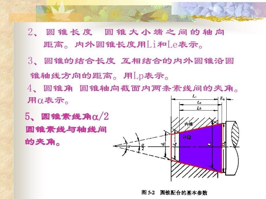 公差配合与技术测量 第2版 教学课件 ppt 作者 吕永智 上海市职业技术教育课程改革与教材 第五章 圆锥公差和测量_第5页