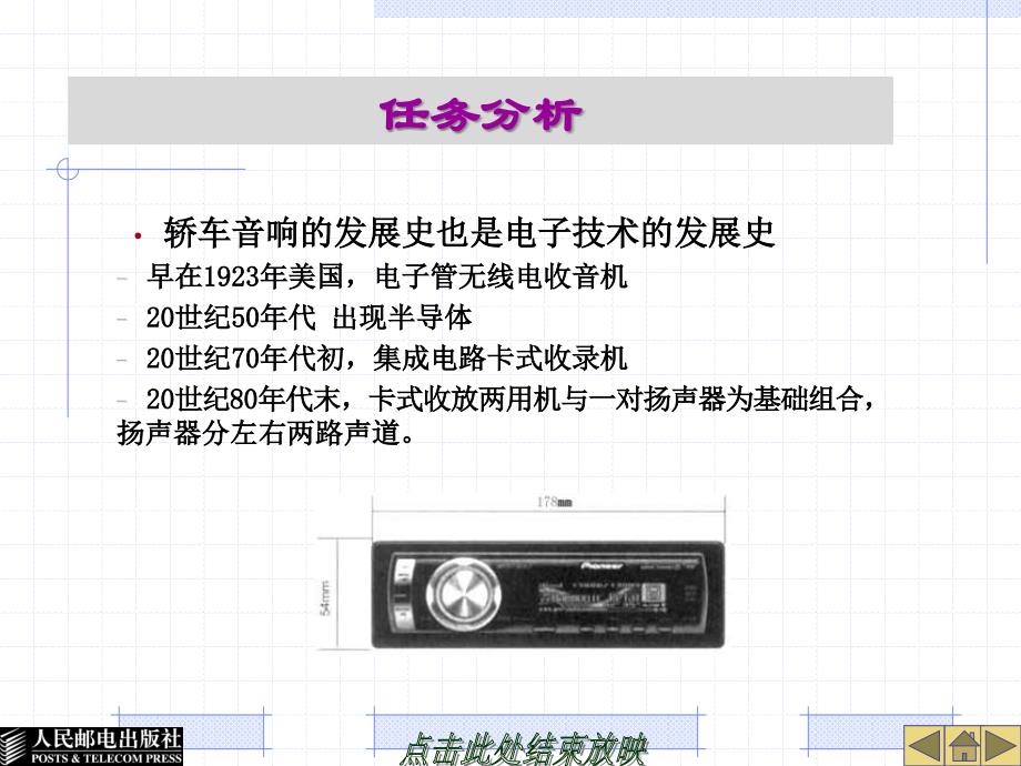 汽车美容与保养 第2版  工业和信息化高职高专“十二五”规划教材立项项目 教学课件 ppt 作者  宋孟辉 张丽丽 3任务三音响_第2页