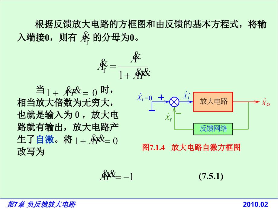 电路基础与集成电子技术-电子教案与习题解答-蔡惟铮 第7章 负反馈放大电路 7.5负反馈放大电路自激的概念_第3页