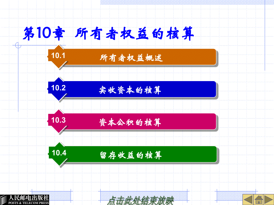 通信企业会计教学课件 PPT 作者 惠亚爱 第10章_第1页