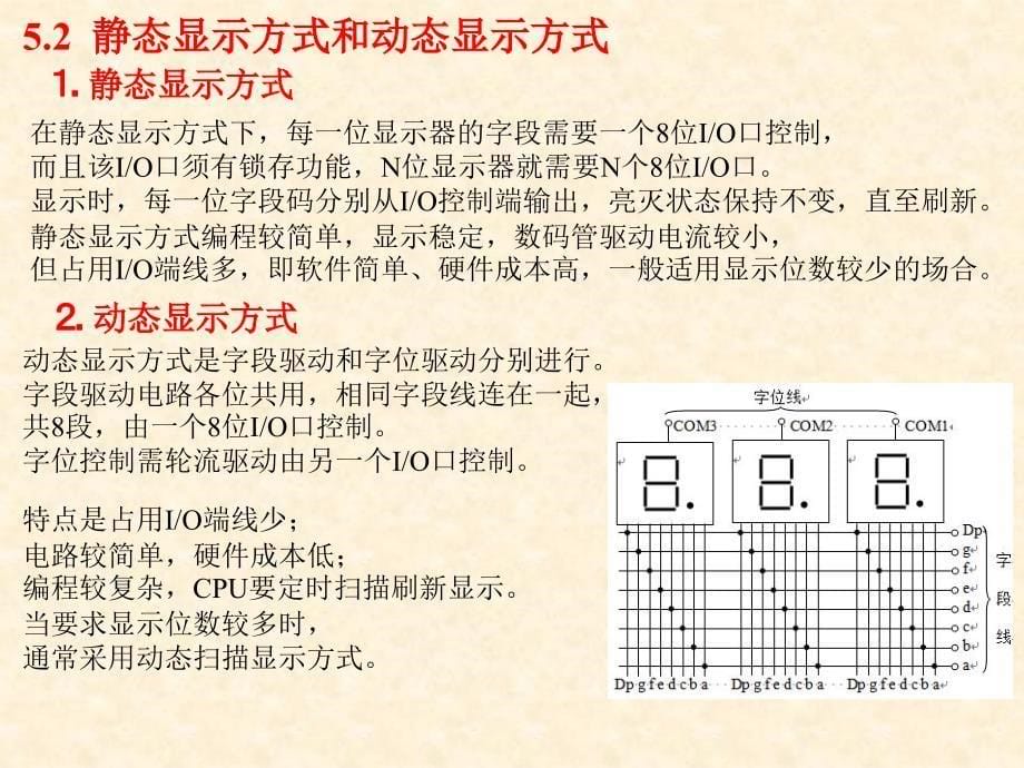 单片机应用项目式教程——基于Keil和Proteus 教学课件 ppt 作者 张志良 第5章  显示与键盘_第5页