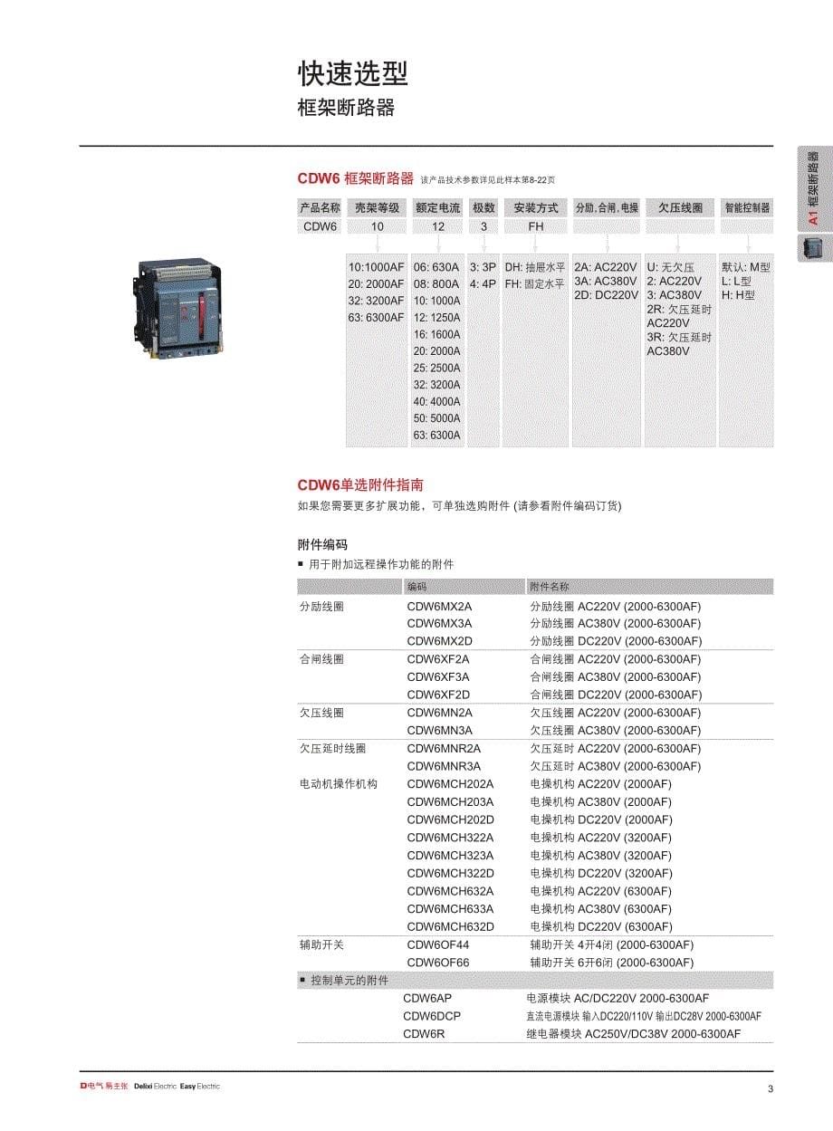 德力西电气产品选型手册2011版_第5页