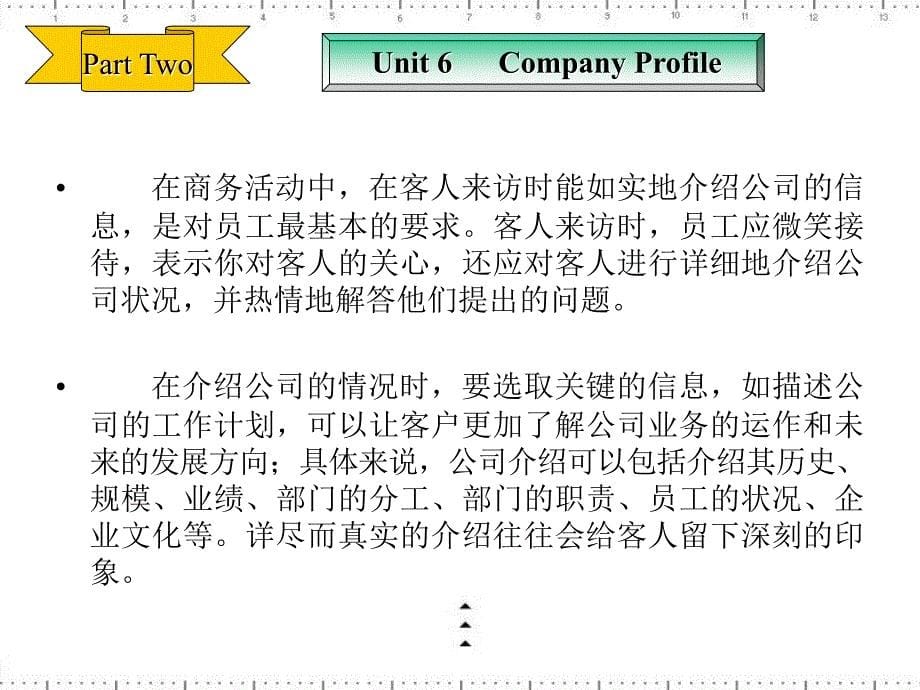 商务英语口译教程 教学课件 ppt 作者 李鸿杰 王建华 主编 Unit 6 Company Profile _第5页