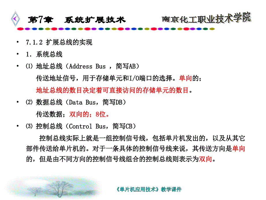 单片机应用技术 教学课件 ppt 作者 谢敏 第7章 系统扩展技术_第4页