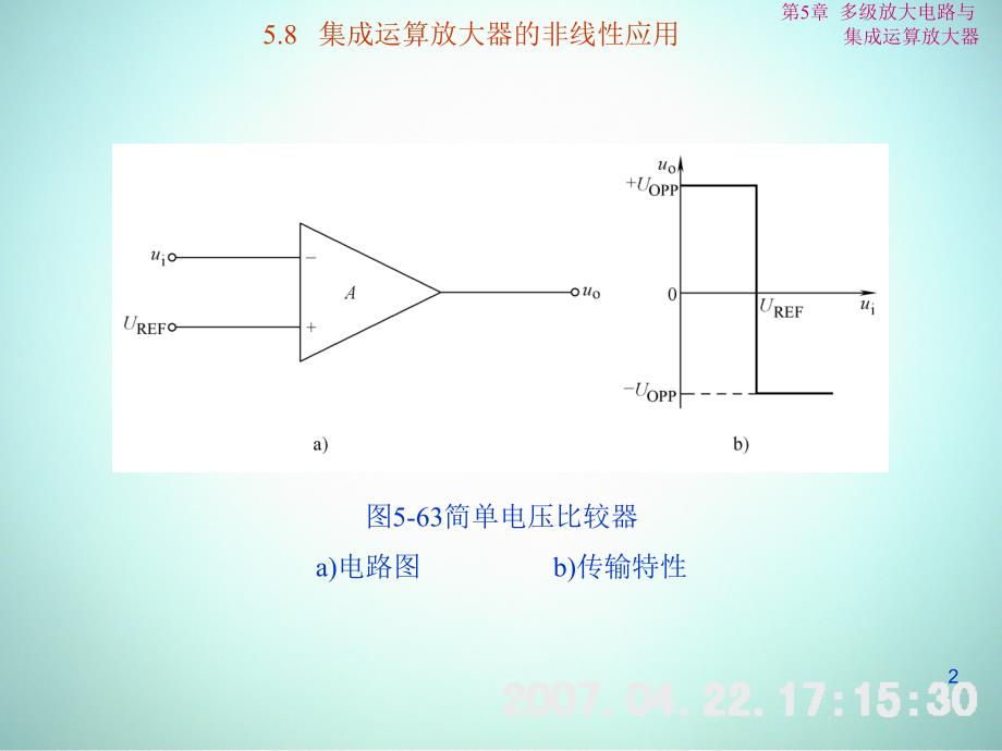 低频电子线路 教学课件 ppt 作者 刘树林 程红丽 5-8集成运算放大器的非线性应用_第2页