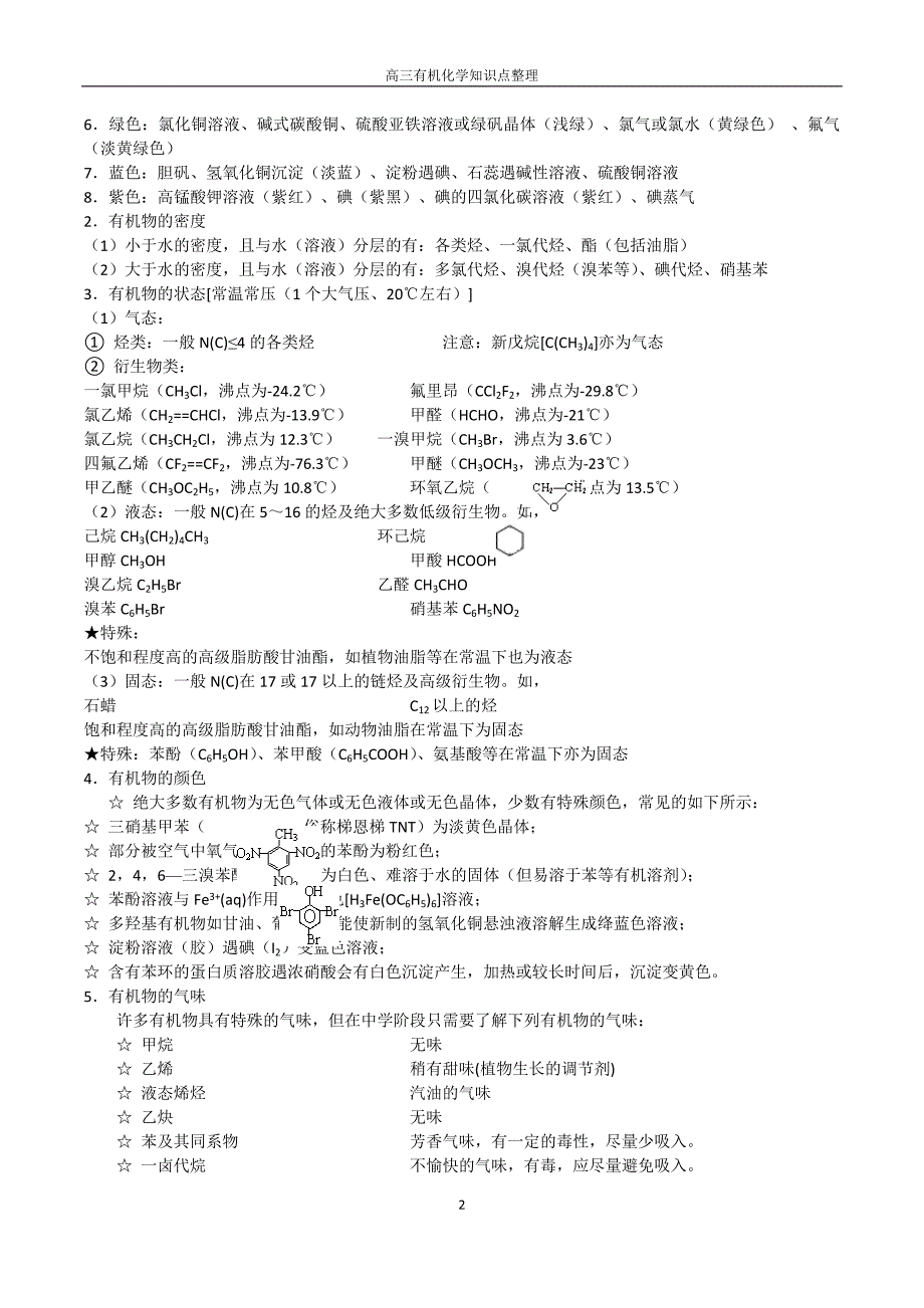 高中有机化学知识归纳总结 全_第2页