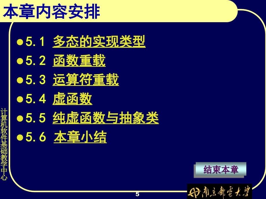 面向对象程序设计及C++ 教学课件 ppt 作者  朱立华 朱建 俞琼 第5章多态性_第5页