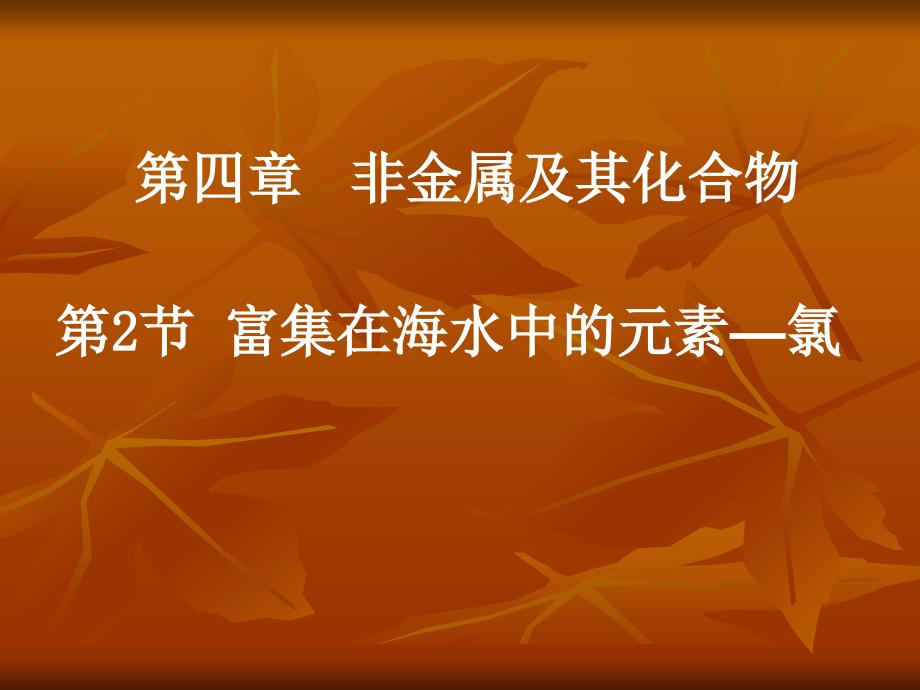 2013高一化学人教版必修一课件四.2  富集在海水中的元素—氯_第3页