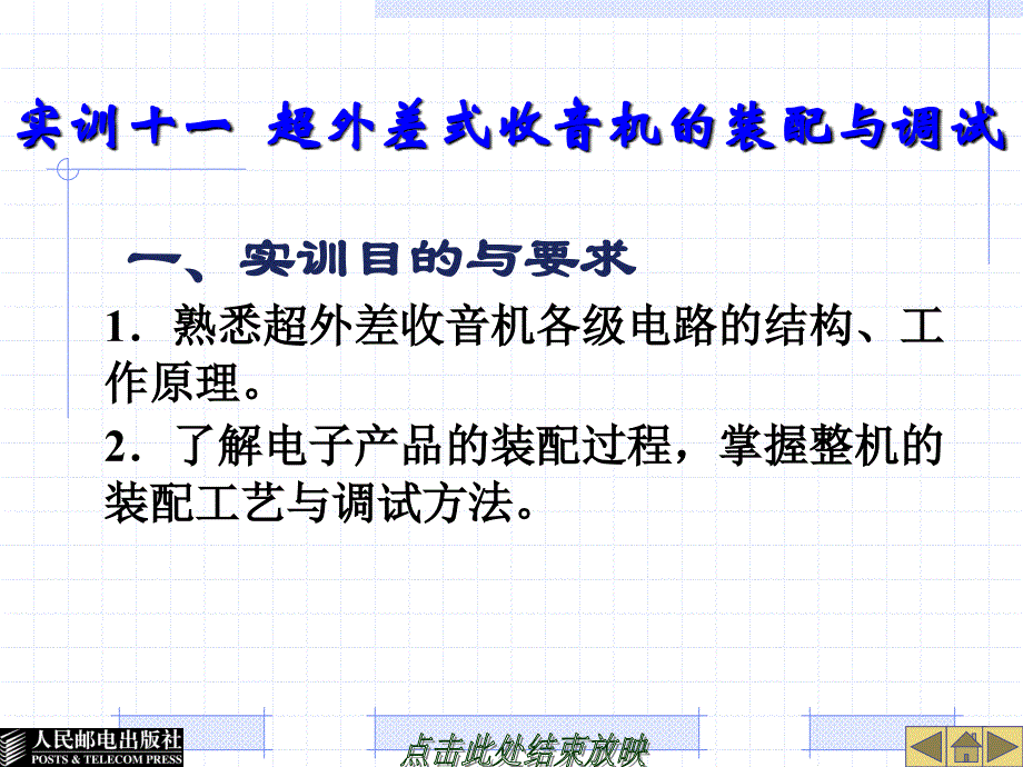 模拟电子技术 第2版  教学课件 PPT 作者 苏士美 实训十一  超外差式收音机的装配与调试_第1页