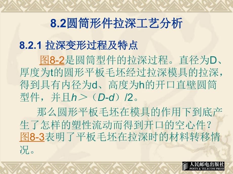 模具设计与制造 第2版  工业和信息化高职高专“十二五”规划教材立项项目  教学课件 ppt 作者  杨占尧 第8章 拉深工艺及模具设计_第5页