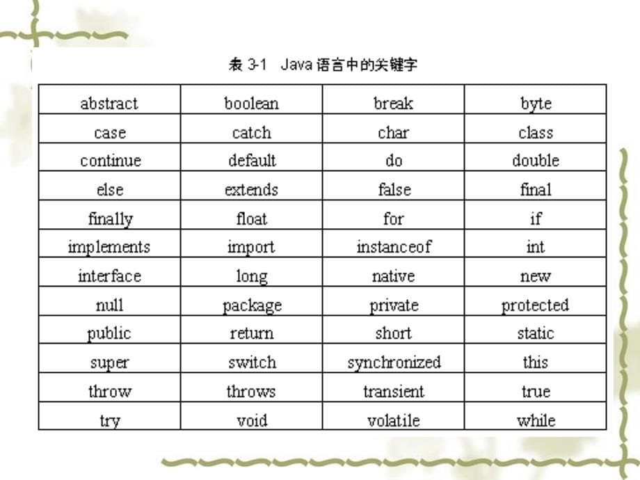 《JAVA程序设计教程》电子教案 第3章  Java语言基础_第5页