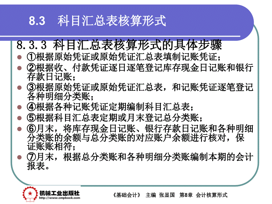 基础会计 教学课件 ppt 作者 张显国第8章 8-3_第4页