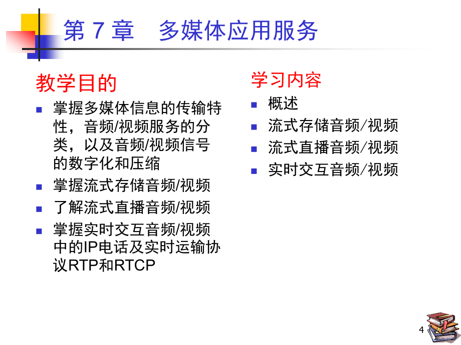 计算机网络教学课件 PPT 作者 杨心强 第7章+多媒体服务[1].._第4页