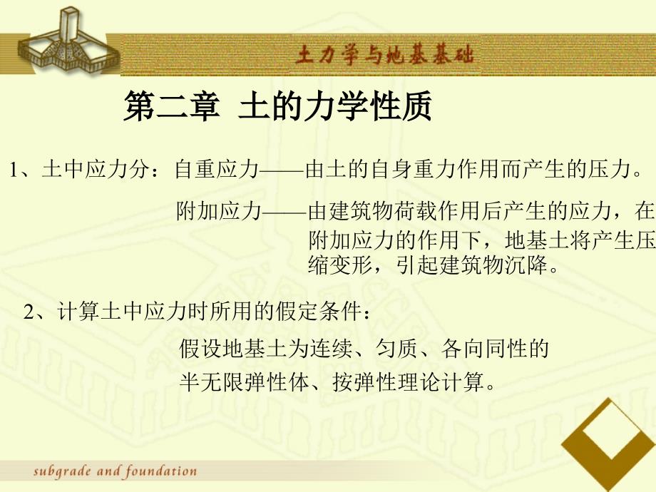 土力学与地基基础 教学课件 ppt 作者 孙维东 主编 第一节 土中应力_第1页