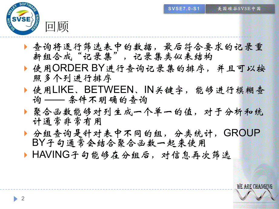 SQLServer数据库基础 教学课件 ppt 作者 武汉厚溥教育科技有限公司 SQL BASE 第6章_第2页