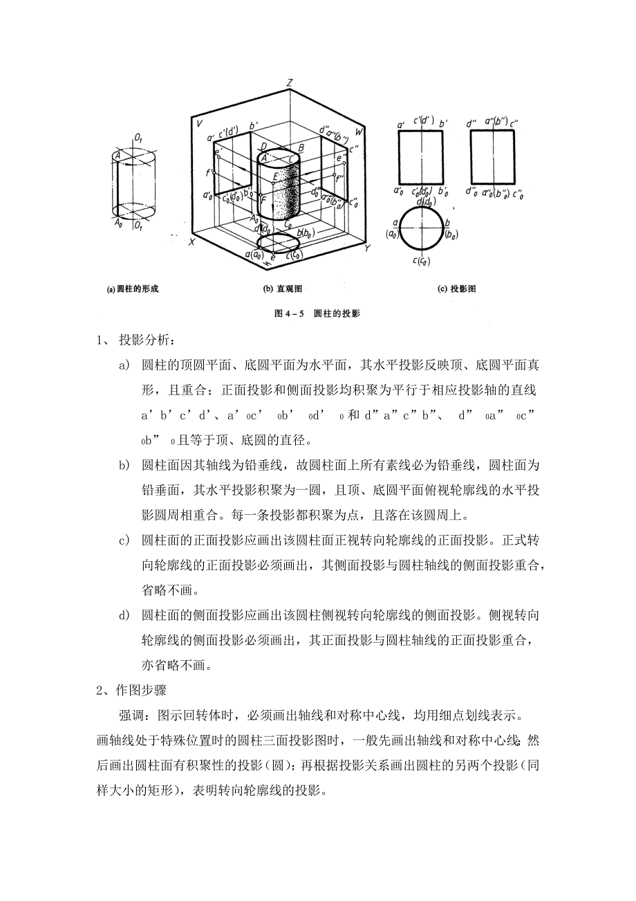 机械制图课程教案—回转体的投影及其表面取点_第3页