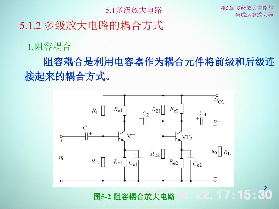 低频电子线路 教学课件 ppt 作者 刘树林 程红丽 5-1多级放大电路_第2页