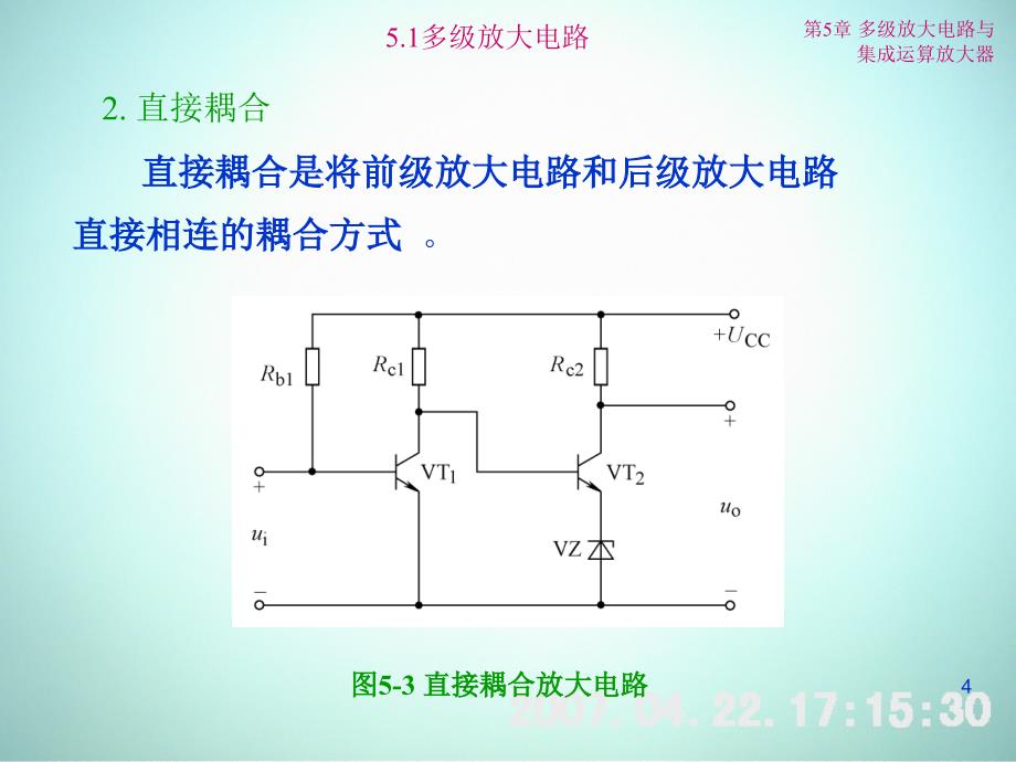 低频电子线路 教学课件 ppt 作者 刘树林 程红丽 5-1多级放大电路_第4页