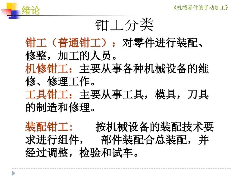 机械零件的手动加工 教学课件 ppt 作者 徐忠兰 2-手动加工简介_第5页