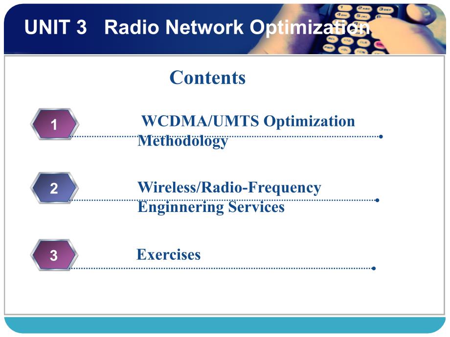 通信专业英语 中国通信学会普及与教育工作委员会推荐教材 教学课件 ppt 作者  王雨连 孙青华 杨廷广 Unit 3 Radio Network Optimization_第2页