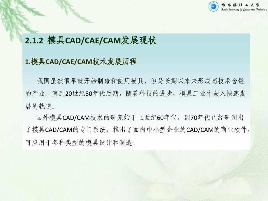 压铸模CAD CAE CAM 教学课件 ppt 作者 于彦东 第2章 模具CADCAECAM基础_第5页