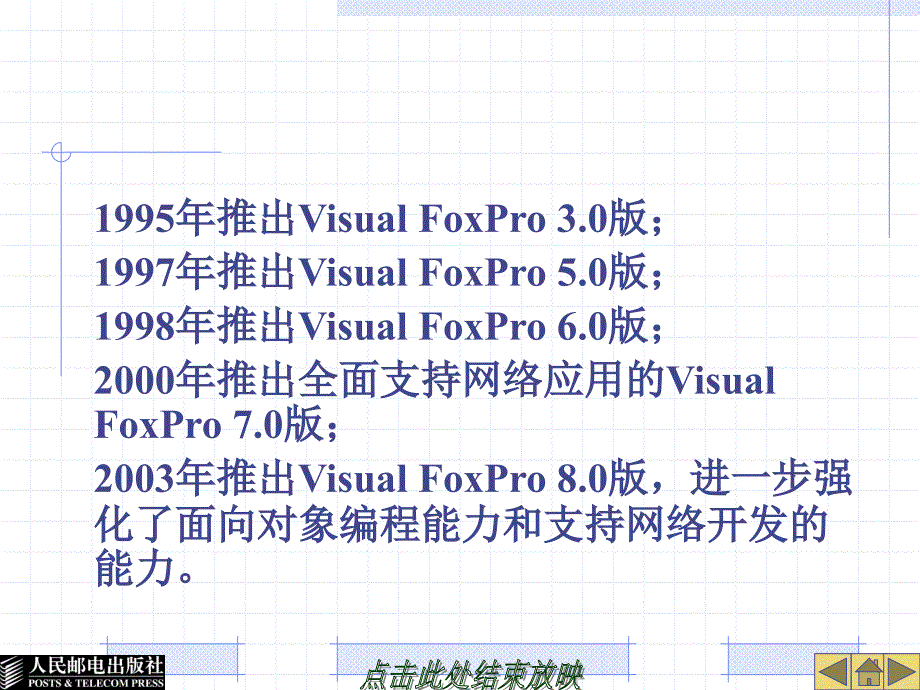 Visual FoxPro程序设计 第二版  教学课件 ppt 作者  高怡新 第2章 Visual FoxPro 简介_第3页