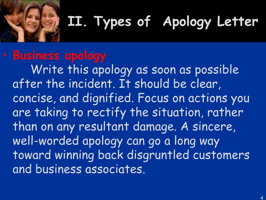 秘书英文写作-电子教案-刘立莹 第二章 Unit 6  letter of apology_第4页