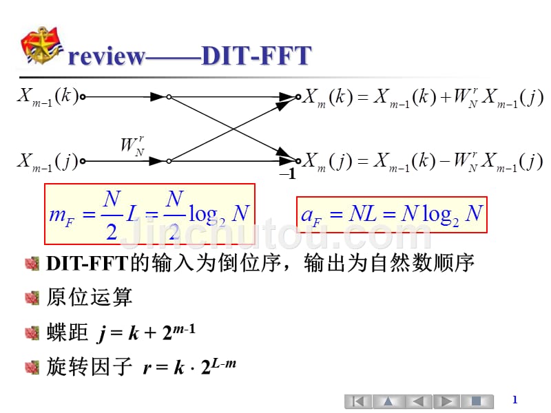 数字信号处理 教学课件 ppt 作者 尹为民 15-4.3基2频抽FFT+4.4复合数FFT_第1页