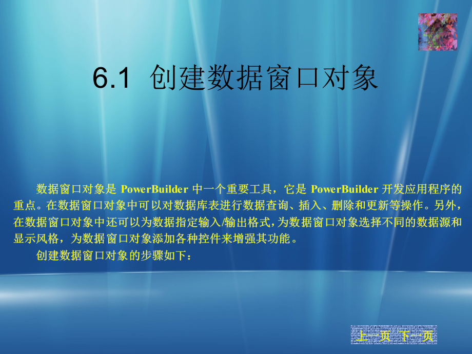 《PowerBuilder程序设计基础》-王艳青-电子教案 第六章  数据窗口对_第2页