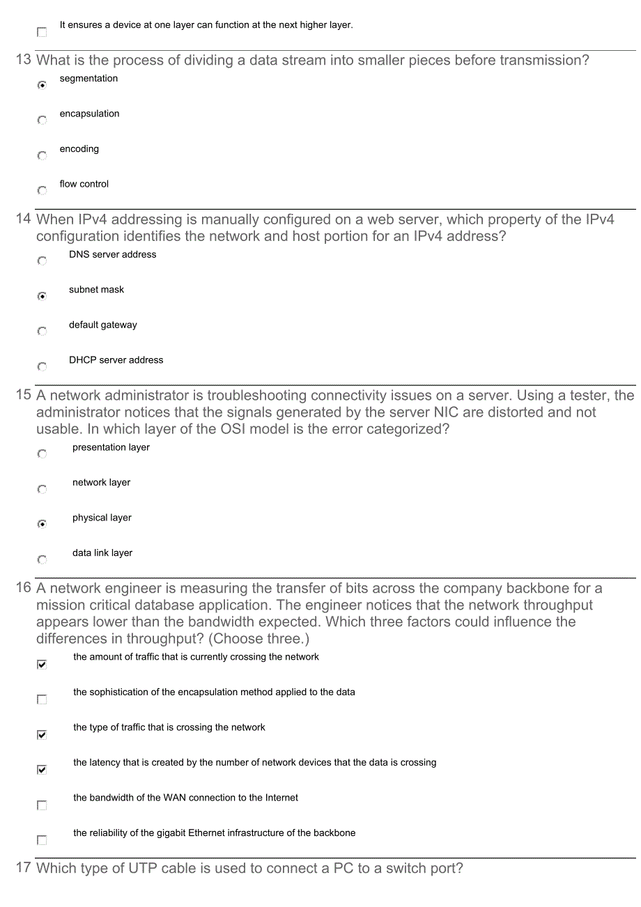 ccna第一学期final_exam考试英文版答案(r&s 5.0)c_第4页