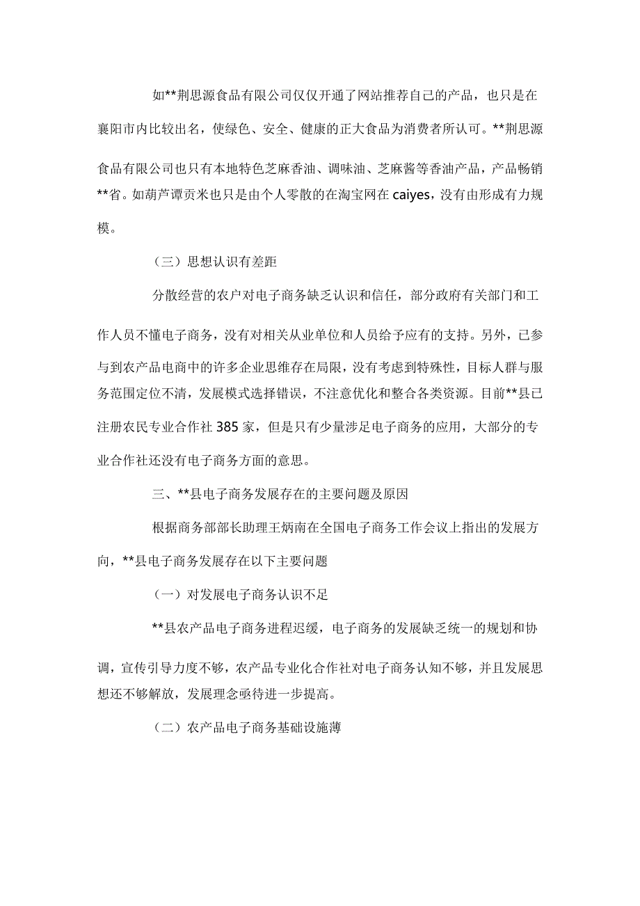 农产品电子商务发展情况调研报告三篇_第3页