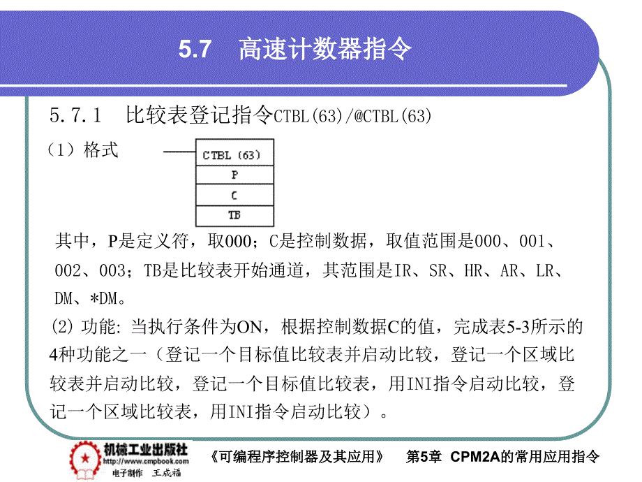 可编程序控制器及其应用 教学课件 ppt 作者 王成福 5-7_第1页