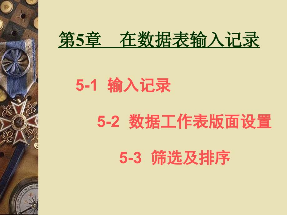 Access数据库设计基础　教学课件 ppt 作者　桂思强 第5章　在数据表输入记录_第1页