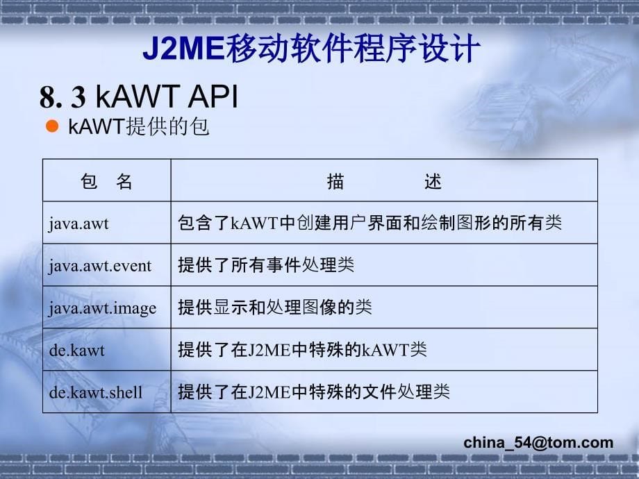 《J2ME移动软件程序设计》-卢军-电子教案 第8章_第5页