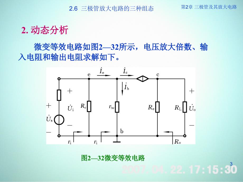 低频电子线路 教学课件 ppt 作者 刘树林 程红丽 2-6晶体管放大电路的三种组态_第3页